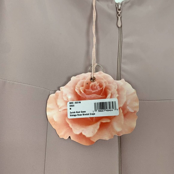 Show Me Your MuMu Pink Zurich Knot Gown Vintage Rose Stretch Crepe - Picture 6 of 7